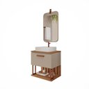 Ver imagem 1 de Gabinete de Banheiro Duna 60 com Espelho Monet Cappuccino/freijo - Mgm
