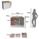 Ver imagem 2 de Armário de Cozinha Balcão 120cm C/tampo e Rodapé 100% Mdf Phoenix Móvel na Caixa