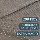 Ver imagem 3 de Jogo de Cama Casal King Size Melody Bordada 03 Peças Super Elegante-ravena:caqui