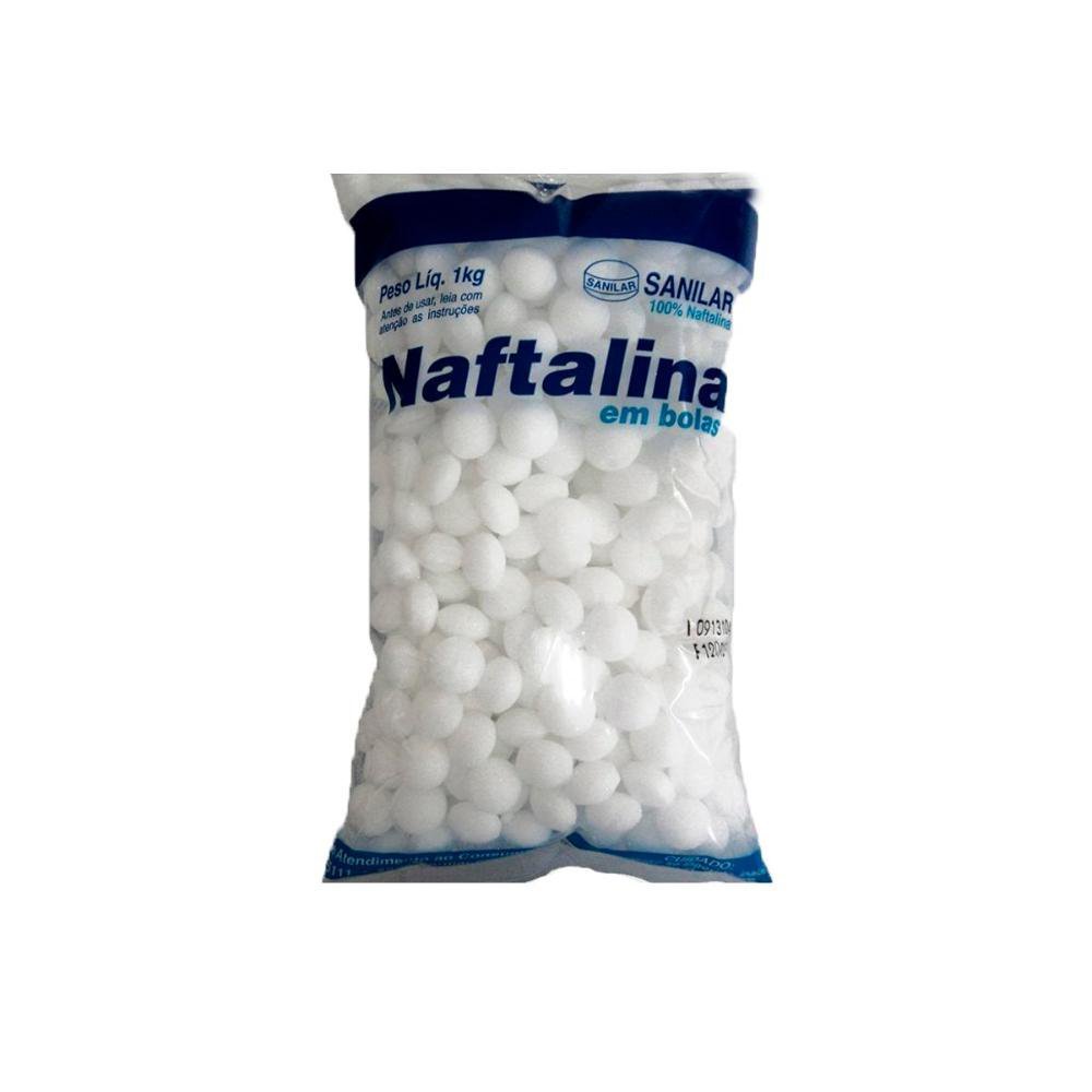 Kit 3 Naftalina Em Bolas Branca Embalagem 1kg - Sanilar - 2