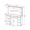 Ver mais imagens de Penteadeira Ditália 7 Gavetas PE-80 Preto UV Acetinado