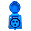 Ver imagem 1 de Tomada Industrial Embutir Az 16a 2p+t 3046 220/240v Ip44 6h (steck) Soprano