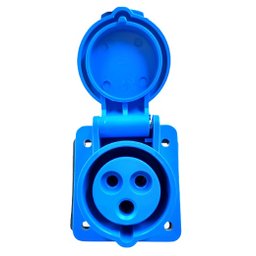 Tomada Industrial Embutir Az 16a 2p+t 3046 220/240v Ip44 6h (steck) Soprano - 1
