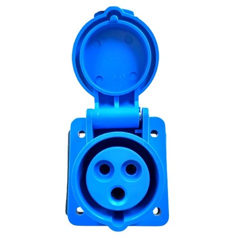 Tomada Industrial Embutir Az 16a 2p+t 3046 220/240v Ip44 6h (steck) Soprano