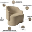 Ver imagem 7 de Namoradeira 2 Lugares Orgânica Decorativa Elegante Estofada Redonda Design Moderno Sala Estar