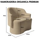 Ver imagem 2 de Namoradeira 2 Lugares Orgânica Decorativa Elegante Estofada Redonda Design Moderno Sala Estar