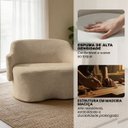 Ver imagem 6 de Namoradeira 2 Lugares Orgânica Decorativa Elegante Estofada Redonda Design Moderno Sala Estar
