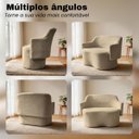 Ver mais imagens de Namoradeira 2 Lugares Orgânica Decorativa Elegante Estofada Redonda Design Moderno Sala Estar