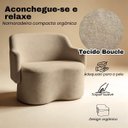 Ver imagem 5 de Namoradeira 2 Lugares Orgânica Decorativa Elegante Estofada Redonda Design Moderno Sala Estar