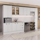 Ver imagem 2 de Armário de Cozinha Completa com Balcão Milla Laura Carraro Branco
