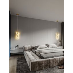 Pendente Moderno Espiral Dourado 32cm Led 7w 3 em 1 Bivolt Paris Luz - 2
