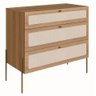 Cômoda 3 Gavetas Palhinha Pé Madeira Oslo Artesano Hanover - 2