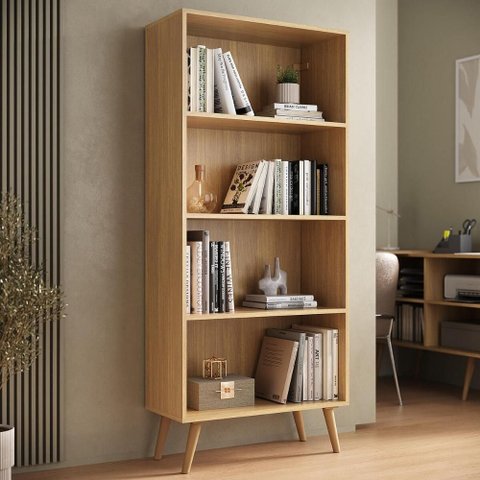 Estante de Escritório Organizadora 68cm com 3 Prateleiras Retrô Urban Multimóveis Mp6037