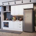Ver imagem 1 de Cozinha Compacta 4 Peças C/ Aéreo Geladeira Branco