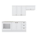 Ver imagem 2 de Cozinha Compacta 4 Peças C/ Aéreo Geladeira Branco
