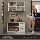 Ver imagem 6 de Kit com Balcão e Armário Aéreo Multiuso 120cm Agata Madesa