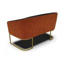 Ver imagem 7 de Sofá 2 Lugares Namoradeira Industrial Dourado Stella Noz/linho D03 - D’Rossi