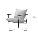 Ver imagem 5 de Poltrona Decorativa Couro Offwhite Agnes
