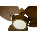 Ver imagem 2 de Ventilador de Teto Natuvent Dahlia Led 3 Pás Madeira Imbuia 3000k Branco Quente, Luz Amarela 220v