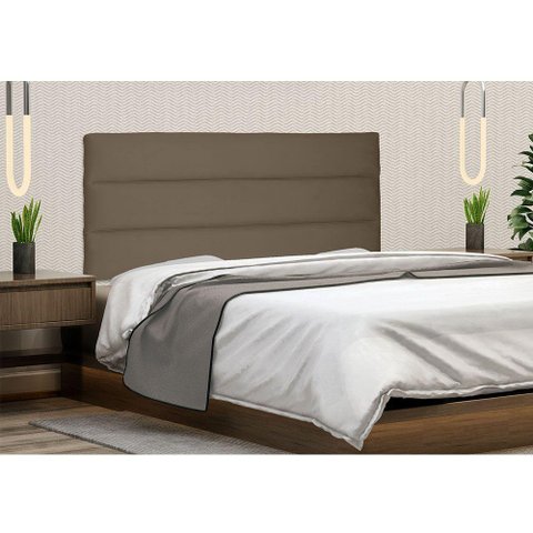 Painel Cabeceira Livia Cama Box Solteiro 90cm Suede Caramelo
