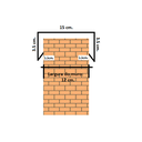 Ver imagem 2 de Kit de 8m de Rufo de Muro Corte 25