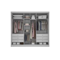 Guarda Roupa Casal 2 Portas de Correr Geom Novo Horizonte Branco - 2