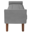Ver imagem 4 de Puff Recamier Decorativo com Pés em Madeira 195 Cm Itália P05 Veludo Cinza - Lyam Lyam Decor