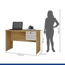 Ver imagem 4 de Mesa para Computador 2 Gavetas Byte Valdemóveis Cinamomo/off White