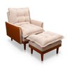 Poltrona Hellen com Puff Classic 01 Platinum Bege / Caramelo Fosco - 5
