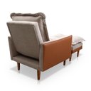 Ver imagem 4 de Poltrona Hellen com Puff Classic 01 Platinum Bege / Caramelo Fosco