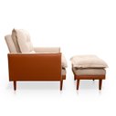 Ver imagem 7 de Poltrona Hellen com Puff Classic 01 Platinum Bege / Caramelo Fosco