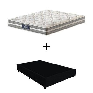 Cama Box Casal + Colchão de Molas Ensacadas Probel Vegas Comfort Pillow Euro Casal