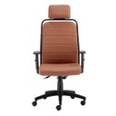 Ver imagem 2 de Cadeira de Escritório Presidente Giratória Kron Roal Caramelo