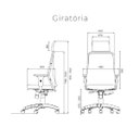 Ver imagem 4 de Cadeira de Escritório Presidente Giratória Kron Roal Caramelo