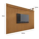 Ver imagem 3 de Painel Versátil Ripado 2.2 x 1.8 p/ TV até 75'' Nature - Giga Móveis