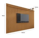 Ver imagem 3 de Painel Versátil Ripado 2.2 x 1.8 p/ TV até 75'' Nature - Giga Móveis