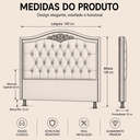 Ver imagem 5 de Cabeceira Greta 140cm Estofada Veludo p/ Cama Box Casal Quarto