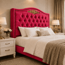 Ver imagem 4 de Cabeceira Greta 140cm Estofada Veludo p/ Cama Box Casal Quarto