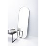 Espelho Grande Corpo Inteiro Parede Oval com Moldura em Metal 150 X 50cm Branco - 5