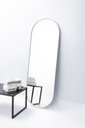 Ver imagem 5 de Espelho Grande Corpo Inteiro Parede Oval com Moldura em Metal 150 X 50cm Branco