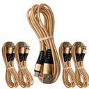 Ver imagem 1 de Kit 05 Cabo Celular 3.1a Flexivel Usb-c 1mt Inova Dourado
