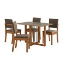 Ver imagem 2 de Mesa de Jantar 4 Lugares Noemi com Vidro Canela/freijo/bronze/marrom - Kappesberg Jantar
