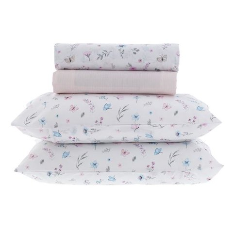 Jogo de Cama Queen New Innovi 180 Fios Mariposy Kacyumara