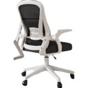 Ver imagem 5 de Cadeira de Escritório Ergonômica Giratória Preta C/ Branco