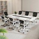 Ver imagem 6 de Cadeira de Escritório Ergonômica Giratória Preta C/ Branco