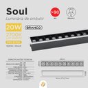 Ver imagem 2 de Luminária Spot Soul Picco 20w 30graus Bivolt Embutir Branco com Preto