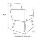 Ver imagem 3 de Kit 2 Poltronas Decorativa Bia Suede Verde Pés Madeira Ms Decor