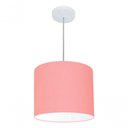 Ver imagem 3 de Lustre Pendente Cilíndrico Md-4054 Cúpula em Tecido 30x21cm Rosa Bebê - Bivolt