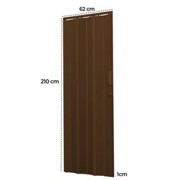 Porta Sanfonada de PVC 62x210cm AZN - Marrom - 7