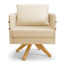 Ver imagem 4 de Kit 01 Namoradeira 02 Lugares e 02 Poltronas Mari Corino Base de Madeira MA30 - D’Rossi Bege